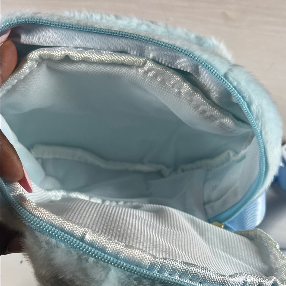 Cute Blue Furry Bunny Crossbody Bag - Picture 4 of 4